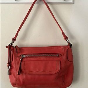 Fossil hand bag - color is coral